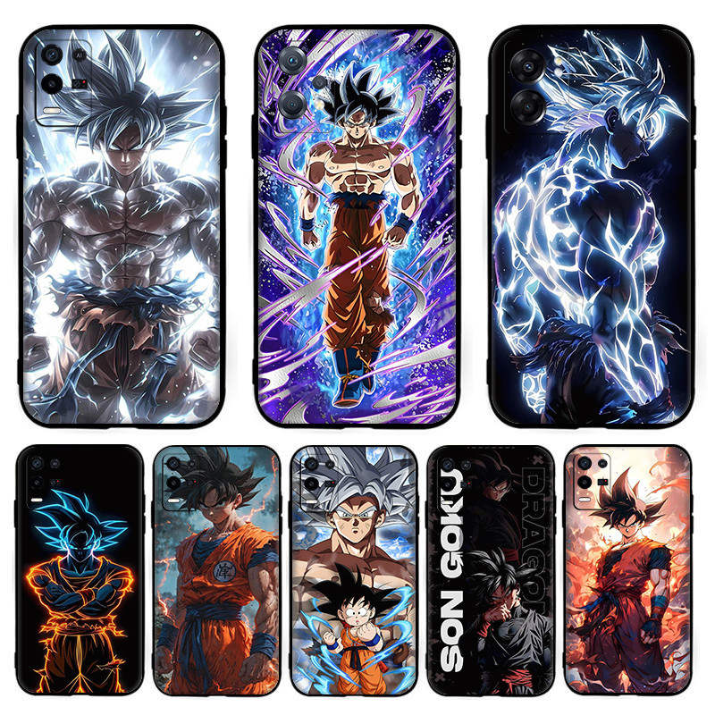 เคสโทรศัพท์ซิลิโคนสีดํา Anime Dragon Ball สําหรับ Realme 8S 8i 9i 9 10 Pro Plus 10Pro 12X