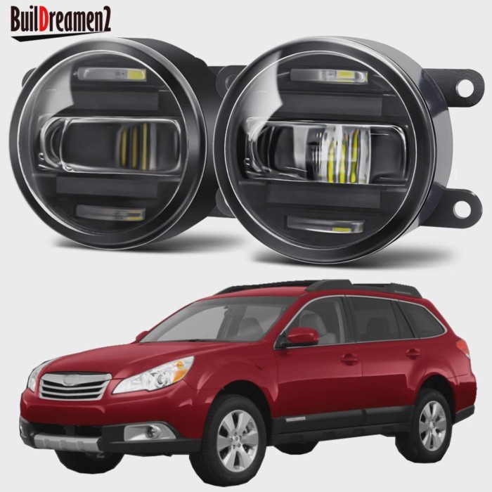 2IN1 30W Car Front Fog Light Assembly DRL H11 Aluminum External LED Fog Daytime Running Lamp For Su