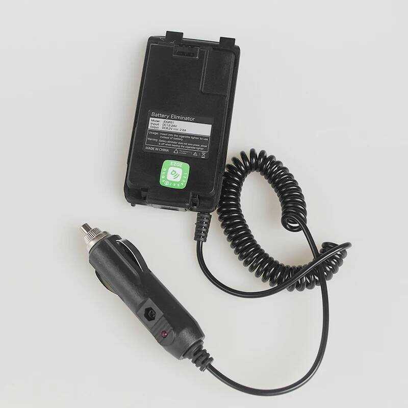 ▥  Uv-K5 UV K58 Uv-5R PLUS แบตเตอรี่ Eliminator Walkie Talkie Car Charger 12 V/24 V Un