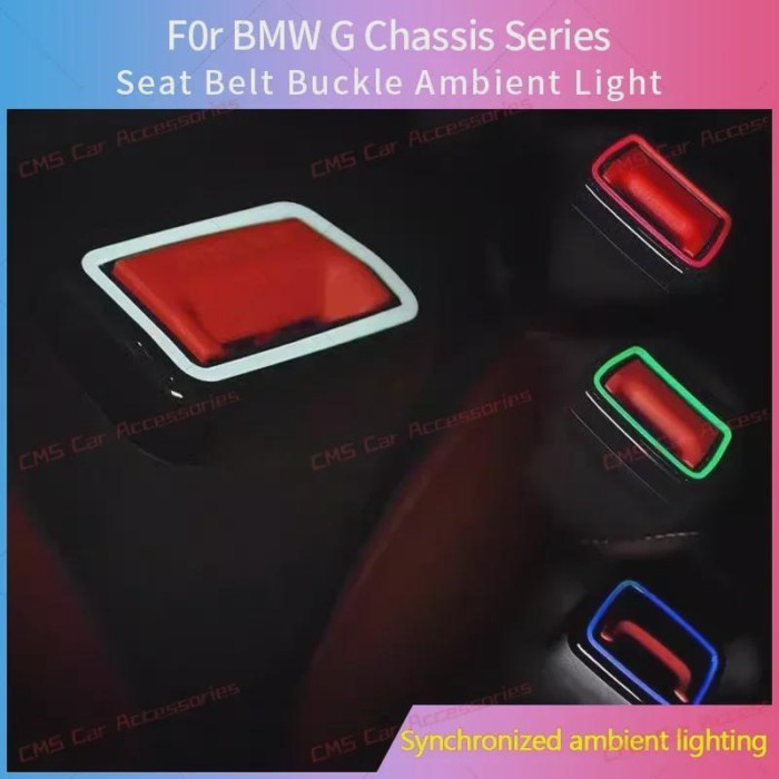 11 Colors Safety Buckle Lamp For BMW 2 3 4 5 6GT 7 Series G30 G32 G12 G20 G22 G42 G60 G70 Interior