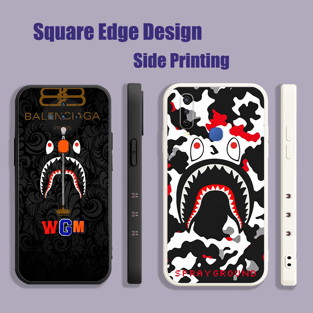 ปลอกสําหรับ OPPO A35 Reno 5K A16E A16K A94 Reno7 Reno7z Reno6 A55 A74 Bape Shark โลโก้ออกแบบ YDB01 เ