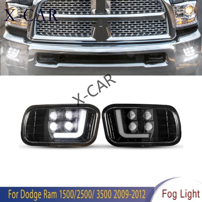 2PCS For Dodge Ram 1500/2500/ 3500 2009-2012 Smoke lens Fog LED Lights Fog Lights Daytime Running L