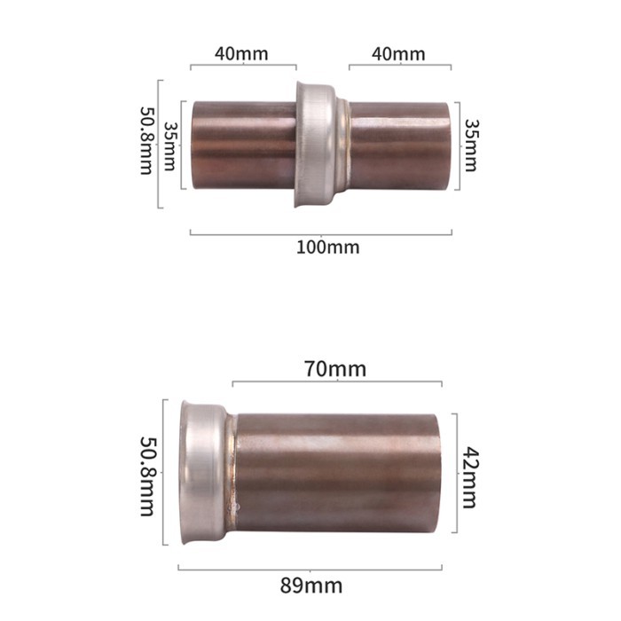 Universal Motorcycle 51mm Yoshimura Exhaust Link Pipe Escape Silencer Insert DB Killer Noise Sound