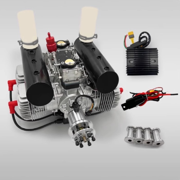 DLE400 Model Aircraft Engine Electric Start with Power Generation Function 400W Power DC14V Output