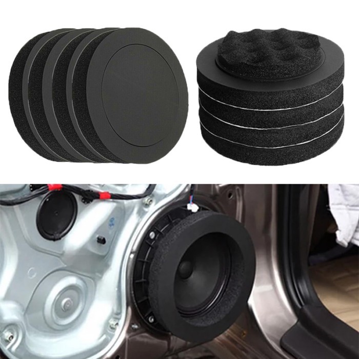 4/5/6.5 Inch Car Speaker Sound Insulation Ring Cotton Universal Auto Door Interior Speaker Soundpro