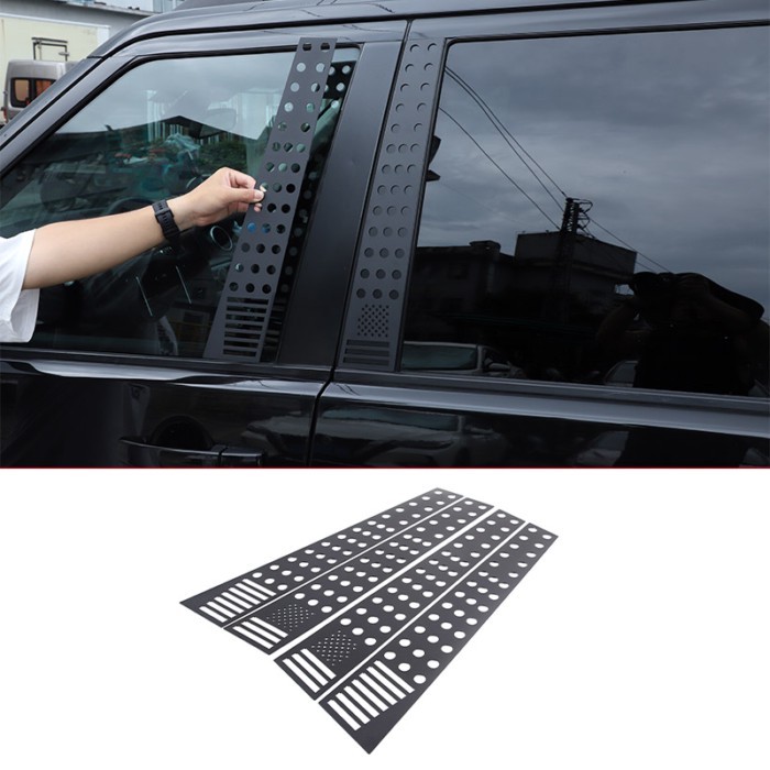 Aluminum alloy Car Window B-pillar Center Pillar Trim Sticker For Land Rover Discovery 3/4 LR3 LR4