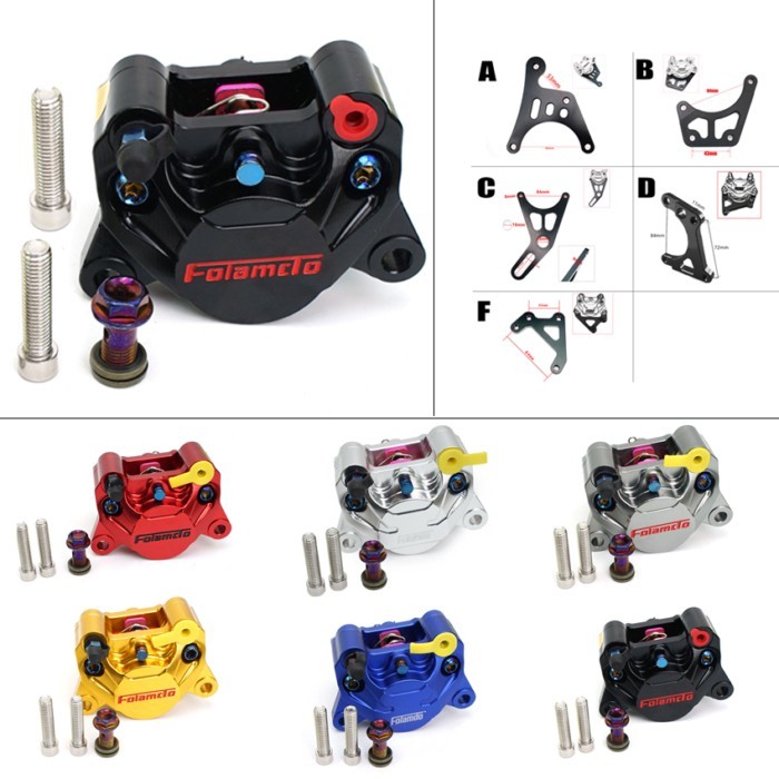 84mm Pitching Brake Caliper Motorcycle Front Rear  Adapter Bracket 2 Piston for Pit Bike Pitbike Di