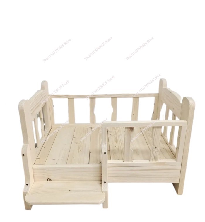 Solid wood dog bed pet supplies