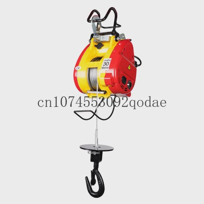 220V Electric Hoist Household Small Crane Portable Suspension Hoist Line Control Lifting Crane Lift