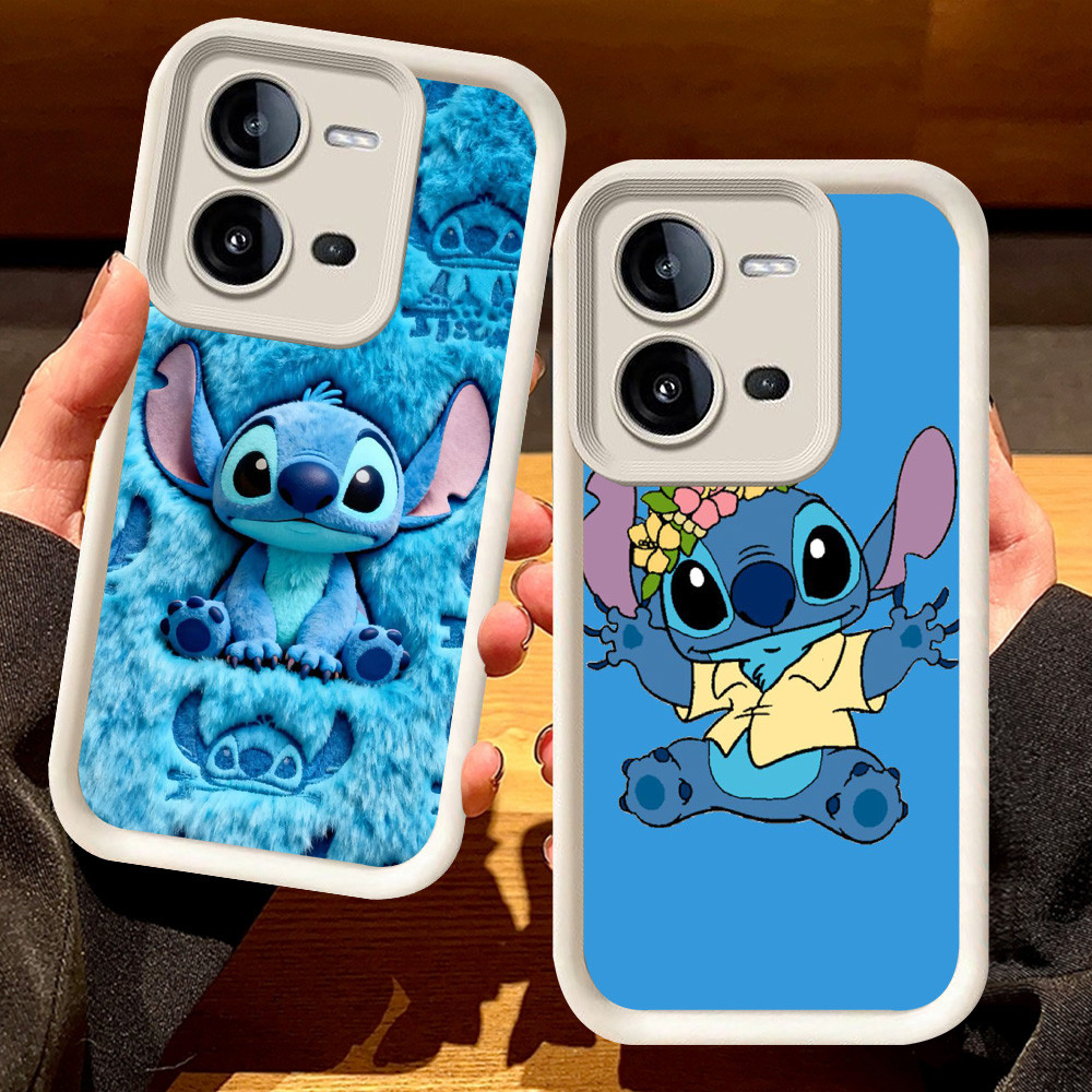 G-69 Stitch Casing สําหรับ VIVO Y28 Y28s V25 V25E Y17S สีดําและสีขาว