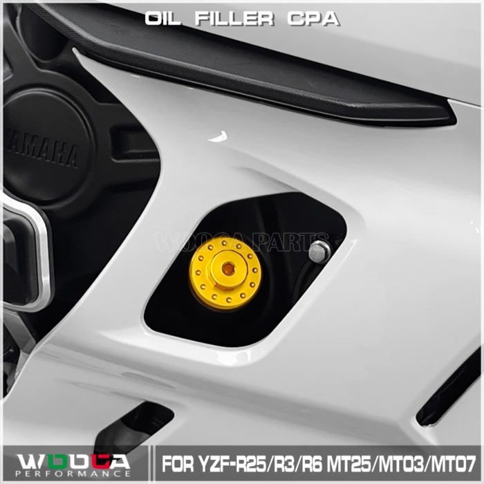 Engine Oil Filler Cover Cap Exagon For YAMAHA YZF-R3 YZF R3 R25 MT03 MT25 R6 R1 Works Edition Oil F