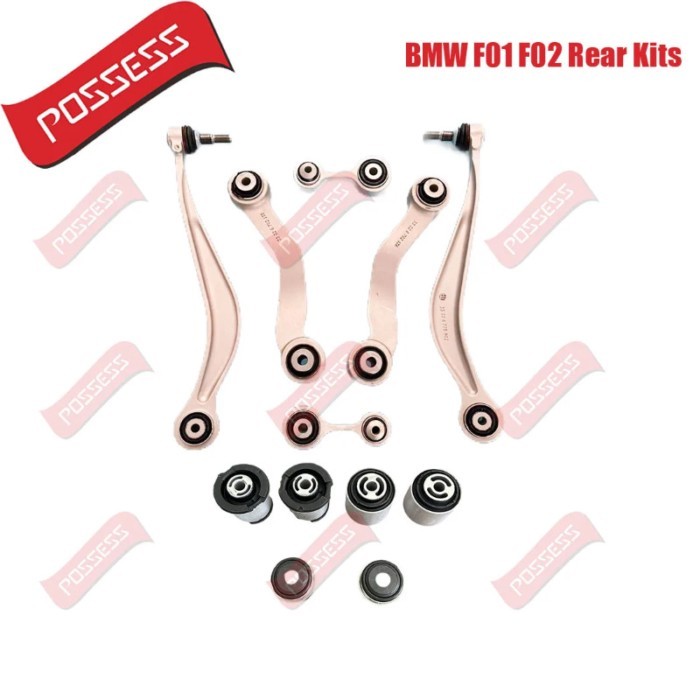 12 Pieces Rear Suspension Control Arm Bushing Kits For BMW 7 Series F01 F02 F03 F04 5 Series GT F07