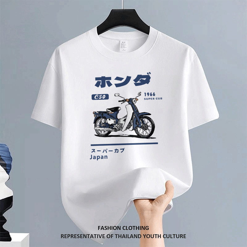 TF35 Christmas เสื้อยืด ผู้ชาย คอกลม NEW YEAR CASUAL COOL ลายการ์ตูน สีขาว-ดำ สีดําแขนสั้น สตรีทแฟชั่น OVERSIZE FASHION
