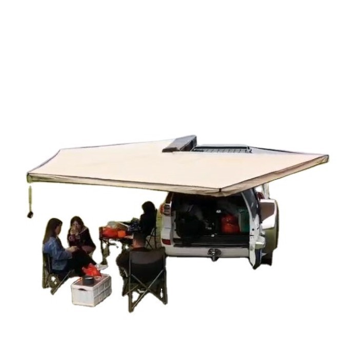 Waterproof 270 degree car awning no feet  open side awning for roof top tent in Guangzhou