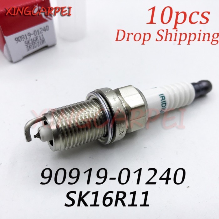 10pcs/lot 90919-01240 SK16R-11 Car Candle Iridium Spark Plugs Fit For Toyota 9091901240 SK16R11 Aut