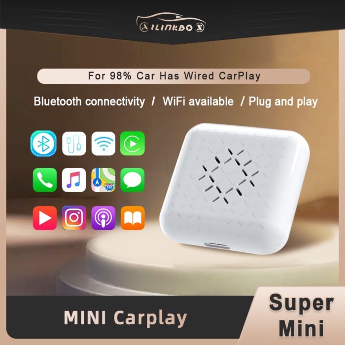 Carlinkit 3.0 Mini Carplay Ai Box Plug&Play Wired To Wireless Carplay Car Produts Dongle For Vo