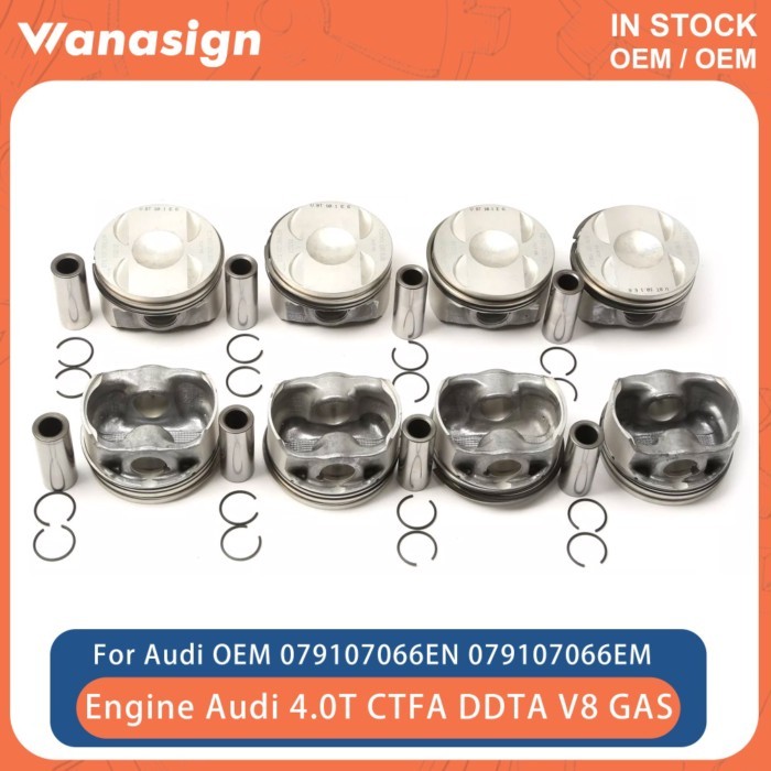 Piston & Rings Set Φ84.5mm STD Fit 4.0 T For Audi A6 A7 A8 Quattro 4.0T TFSI CTGA CRDB CWUB CTFA V8