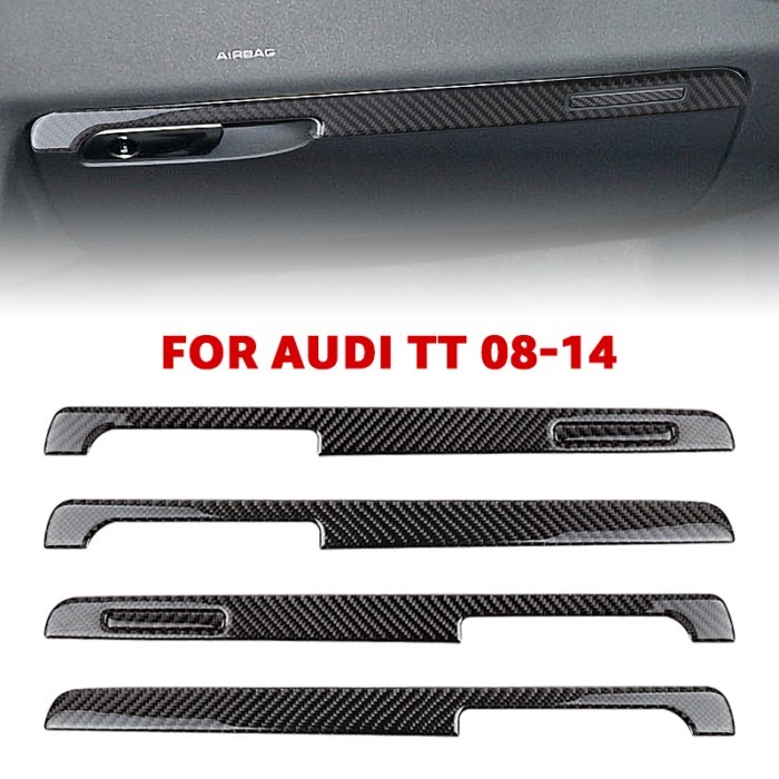 For Audi TT 8N 8J MK123 TTRS 2008-2014 Carbon Fiber Sticker Co-pilot Glove Storage Box Trim Sticker