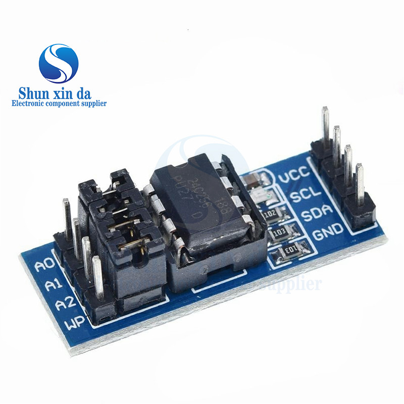 ใหม่ AT24C256 24C256 I2C อินเทอร์เฟซ EEPROM โมดูลหน่วยความจําสําหรับ arduino