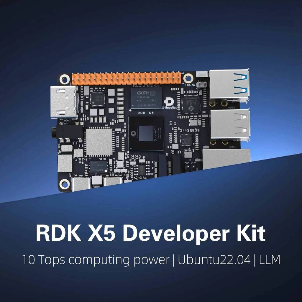 D-Robotics RDK X5 AI บอร์ดพัฒนาโมดูลขับเคลื่อนโดย Sunrise 5 ชิป Octa-core Cortex A55 โปรเซสเซอร์ 10 