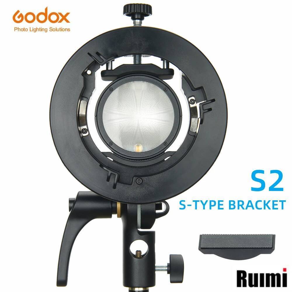 Godox S2 Bowens Mount Flash S-type Holder Bracket สําหรับ Godox V1 V860II AD200 AD400PRO Speedlite แ