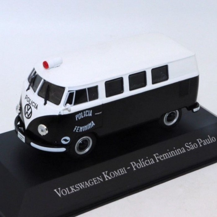 1/43 VW Kombi Volkswagen Van Police Car Bus Bus Model Toy Jewelry Classic Limited Edition Car Model