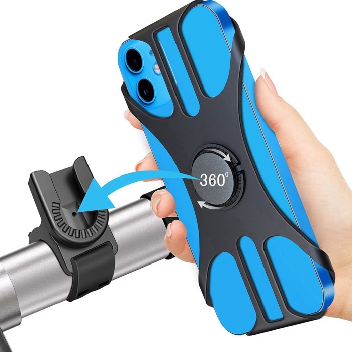 Motorcycle Handlebar Mobile Phone Holder 360° Rotatable and Adjustable Mobile Phone Holder for Bicy