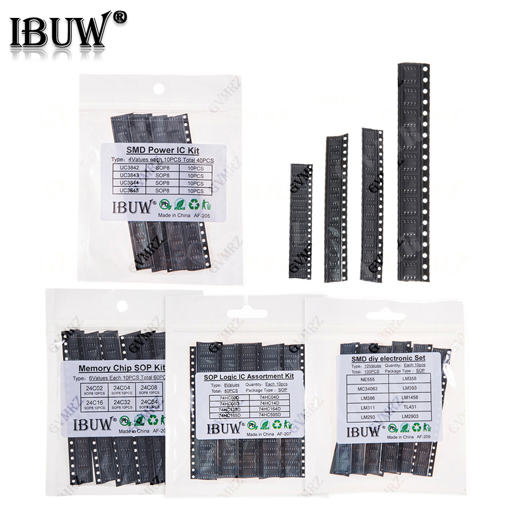 NE555 LM358 TL431 LM393 UC3842 UC3843 UC3844 UC3845 SOP-8 24C02 24C04 24C08 74HC00 SMD แหล่งจ่ายไฟ I