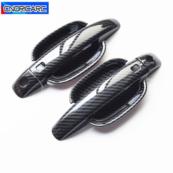 Car Door Handles Decoration Cover Trim For Audi A4 B8 Q3 Q5 Carbon Fiber Color Doorknob Door Bowl C
