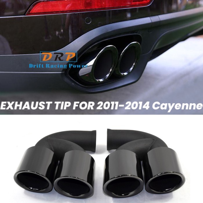 Quad Steel Exhaust Tip For Porsche Cayenne 958 92A V6 V8 2011-2014 GTS Design Exhaust Pipe Exhaust
