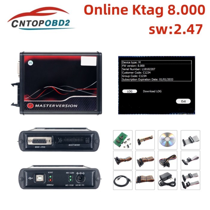 Latest Online RED EU KTAG 8.000 V2.47 Master Version Add More Protocols Then K-tag 7.020 ECU Chip T