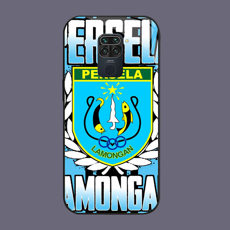 HW-24 Persela Lamongan Glass Casing สําหรับ Xiaomi Redmi Note Poco X3 9S M2 9 NFC Pro