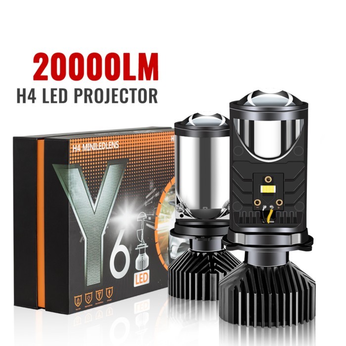 H4 Mini Led Lens Y6 Car Led Lamp H4 Led Headlights Lens Laser Led Lamp H4 Mini Projector Canbus No