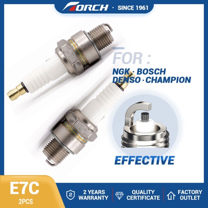 2PCS Spark Plug Torch E7C Replace for B7HS BR7HS HONDA 98076-57716 98076-57740 TOYOTA 90098-72024 9