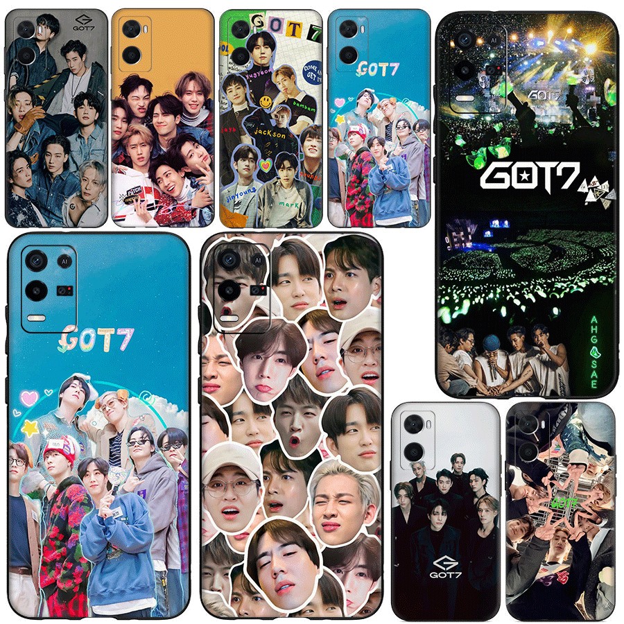 เคสโทรศัพท์TPUซิลิโคนสีดําgot7 คลื่นเกาหลีสําหรับRealme 8S 8i 9i 9 10 Pro Plus 10Pro 12X
