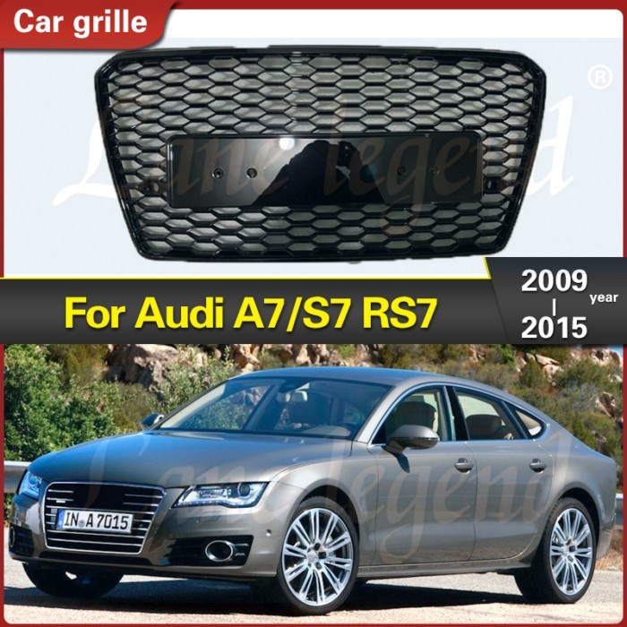 For RS7 Style Car Front Bumper Grill Radiator Grille Racing Grill for Audi A7/S7 2009 2010 2011 201
