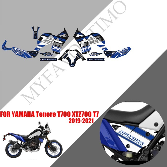 FOR YAMAHA Tenere T700 XTZ 700 T7 Motorcycle body Fuel Tank Stickers moto Decal Set Kit Protector T