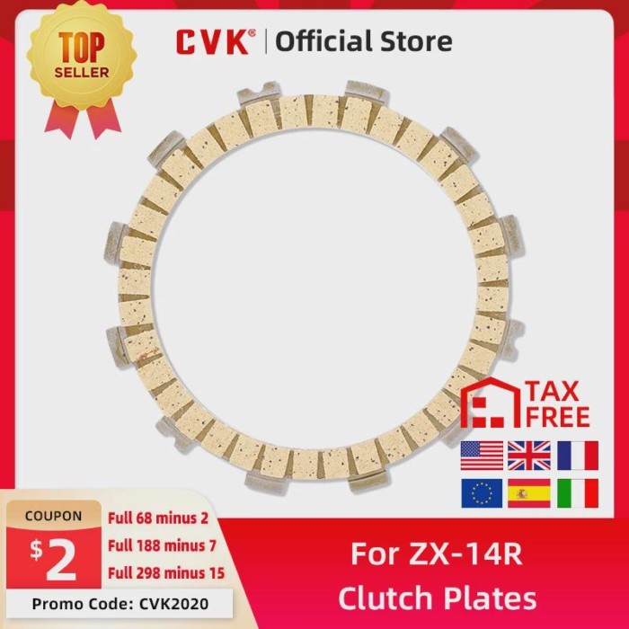 CVK 1Set 8 Pcs Clutch Disc  Friction Plates Motorcycle Engine Accessories Clutch Plates For Kawasak