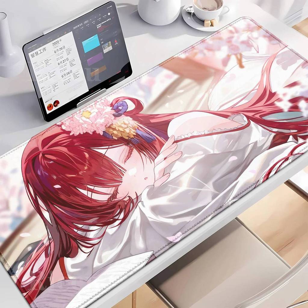 Anime Mouse Pad Dragon Raja Erii Uesugi ขนาดใหญ่ Gamer Mousepad สําหรับเล่นเกมคอมพิวเตอร์พรม XXL คีย