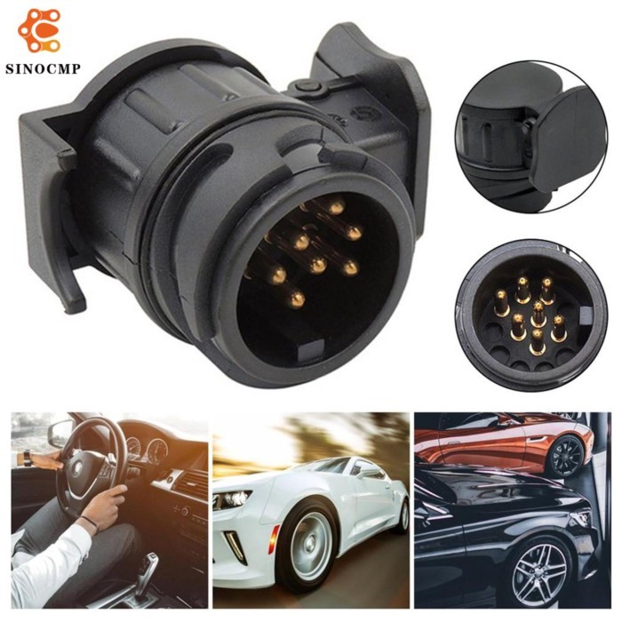 Waterproof 13 To 7 Pin Plug Trailer Caravan Electric Adapter Socket Connector 12V For European Stan
