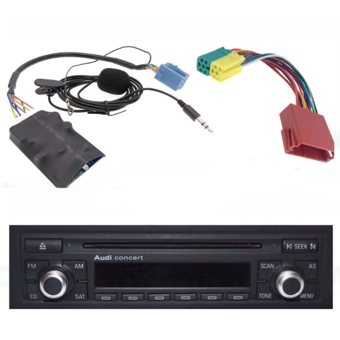 Electronics AUX Handsfree 8 Pin A2DP Audio Cable For Audi A2 A3 8L 8P A4 B5-B7 A6 4B A8 4D For VW B