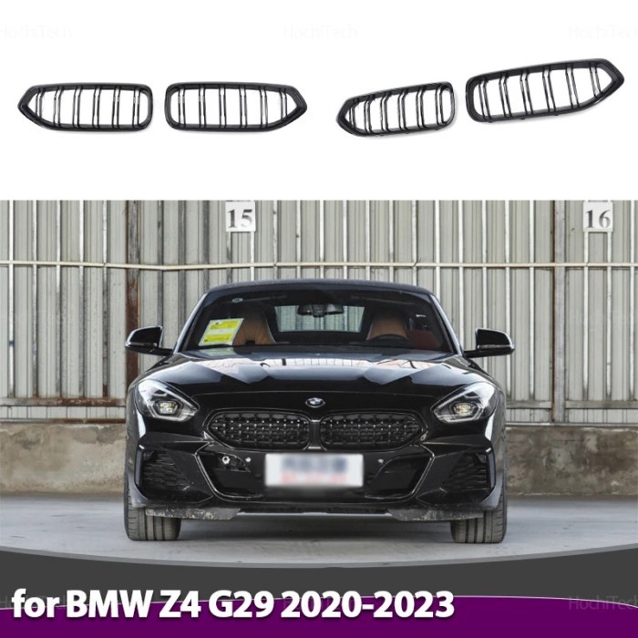 Car Front Bumper Kidney Grill Hood Grille For BMW Z4 G29 Roadster M40i sDrive 25i 2020-2024 Glossy