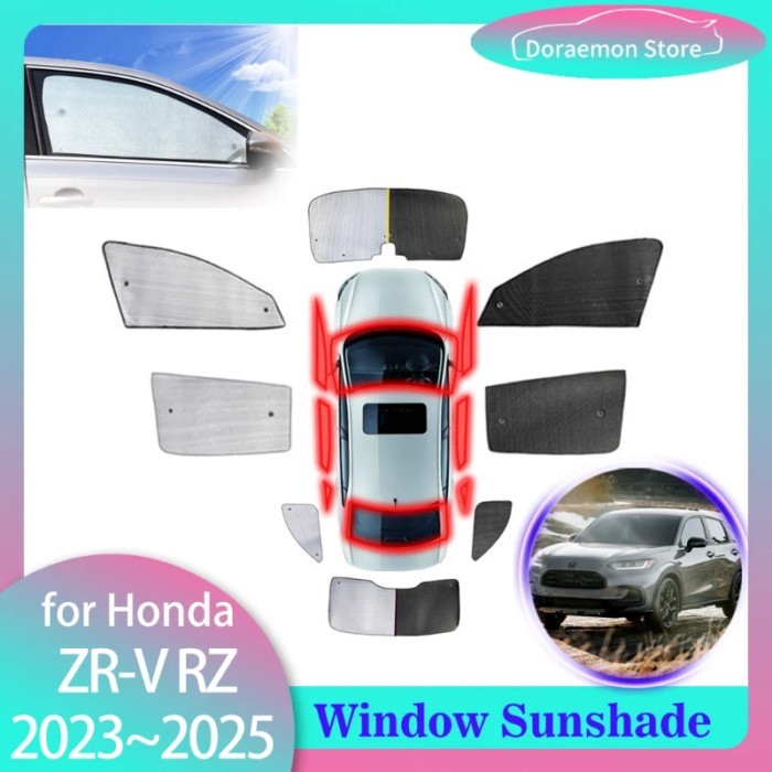 Full Coverage Sunshades for Honda ZR-V ZRV RZ HR-V USA 2023~2025 Front Windows Sun Visor Mat Rear W