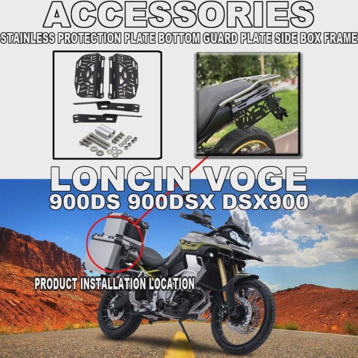Motorcycle Side Luggage Rack Saddle Support Bag Carrier Rack Kit Side Box Frame Accessories For Lon