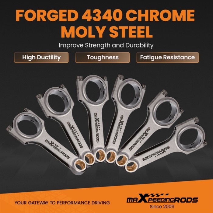 New Racing Connecting Rods+ARP Bolts for Toyota 1JZ-GTE 1JZ-GE 1JZ Supra JZA70