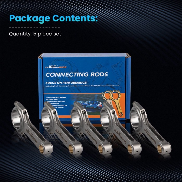 5x H-Beam Connecting Rods For Audi VW RS3 TT RS 5 Cylinder 2.5L ARP 2000 144mm