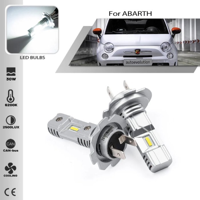 2PCS H7 Led Mini Bulbs For Fiat ABARTH 500 595 695 500C 595C 2008-2012-2015-2024 Car Headlights Low