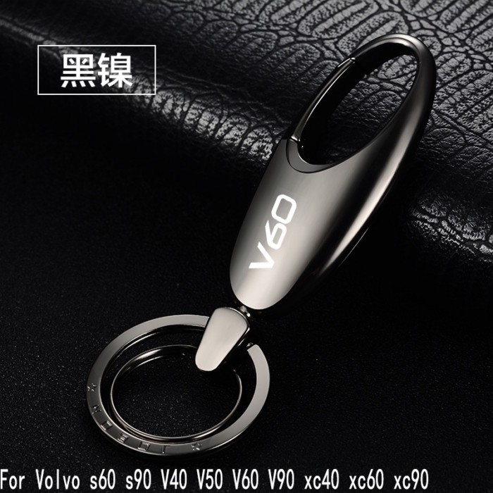 For Volvo s60 s90 V40 V50 V60 V90 xc40 xc60 xc90 Fashion Car Key chain custom made Alloy Metal blac