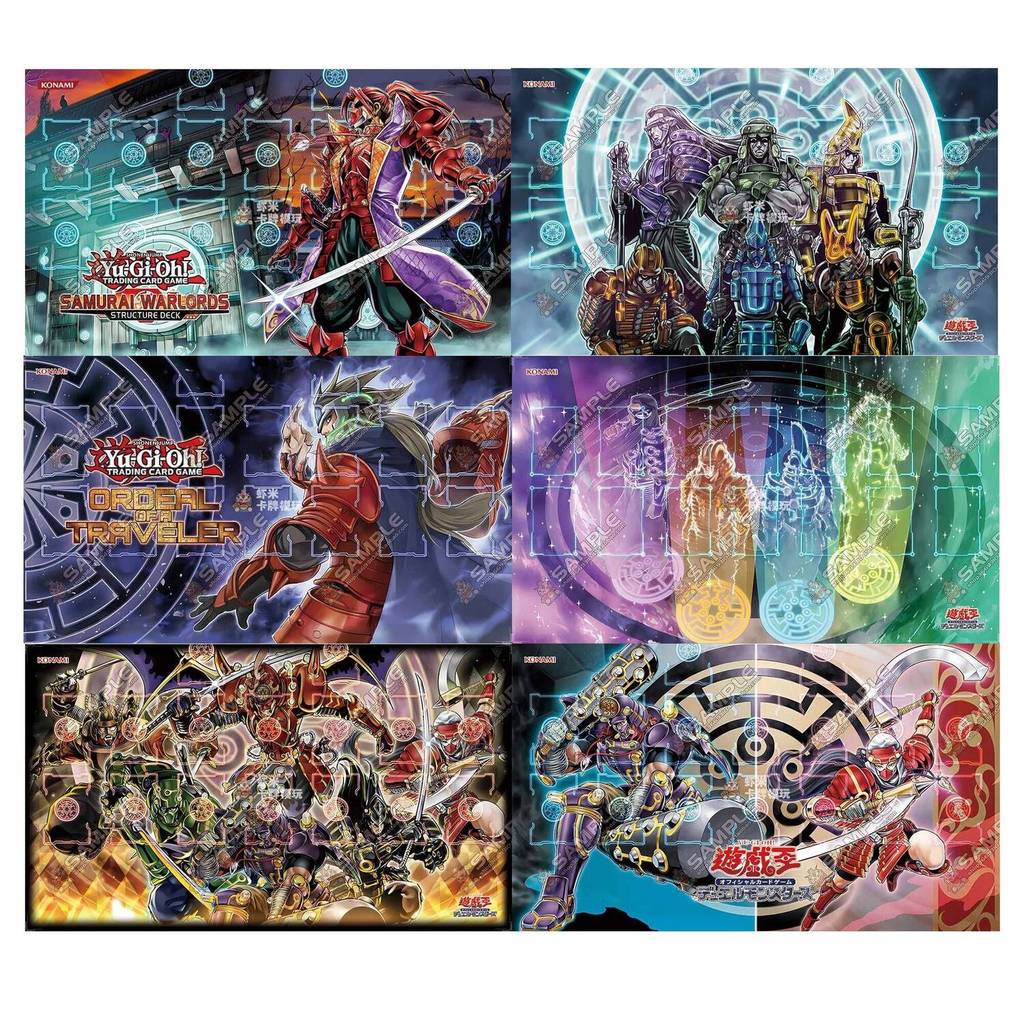 600X350X2Mm Diy Yu-Gi-Oh! หกการ์ดซามูไรเสื่อการต่อสู้ ใช่ หกซามูไรผู้เล่นเดี่ยวเกมกระดานการ์ดดวลแผ่นการต่อสู้เสื่อ