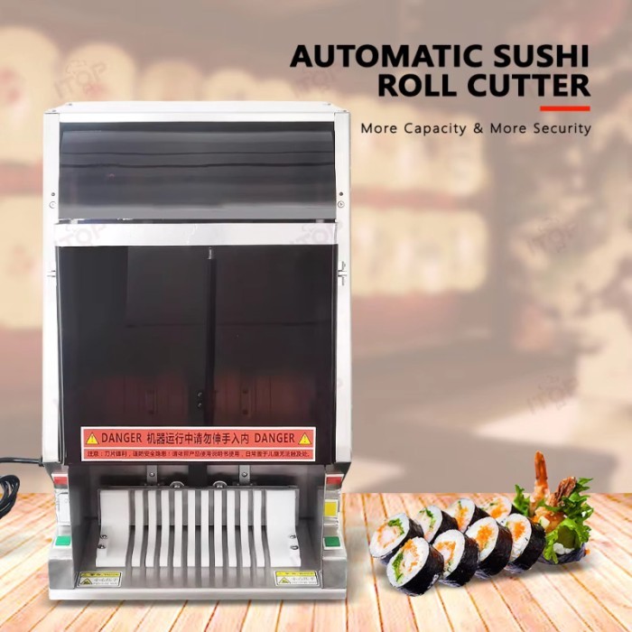 ITOP Commercial Sushi Cutter Kimbap Cutting Machine 8/10/12 Pieces Automatic Sushi Cutting Maker Fo